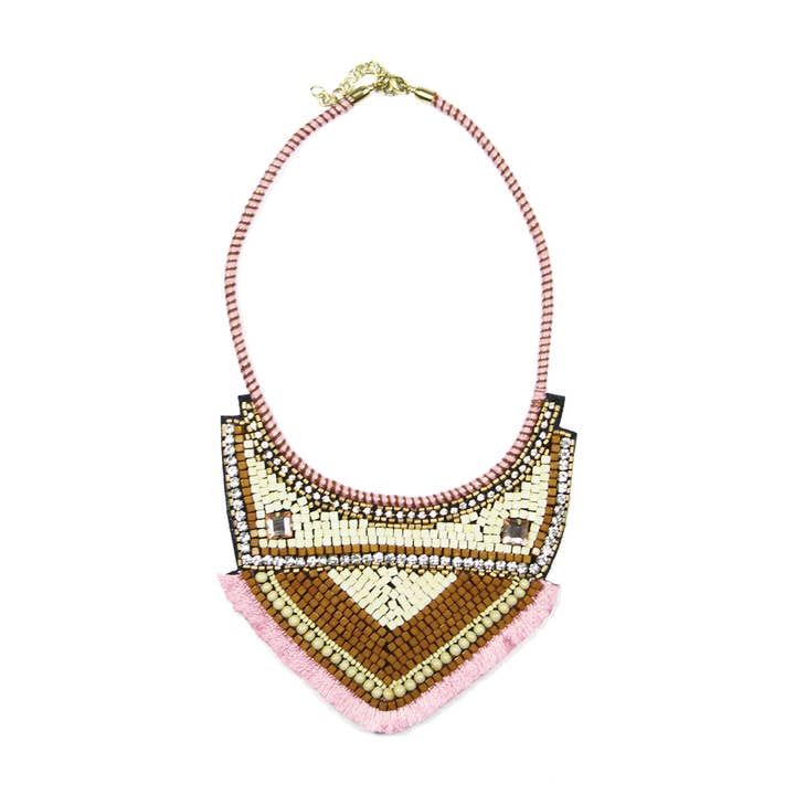 Collier Tower, rose pour la vente par PIPOL