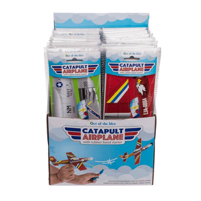 Out of the blue KG - Vendita all'ingrosso Aereo giocattolo - Bambini - Aeroplano con starter elastico,1