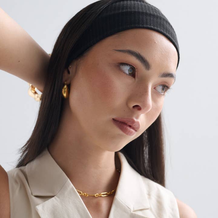 Angels Whisper Accessories - Wholesale Fashion Headband - Women's - Solid Basic Ribbed Headband - Black4