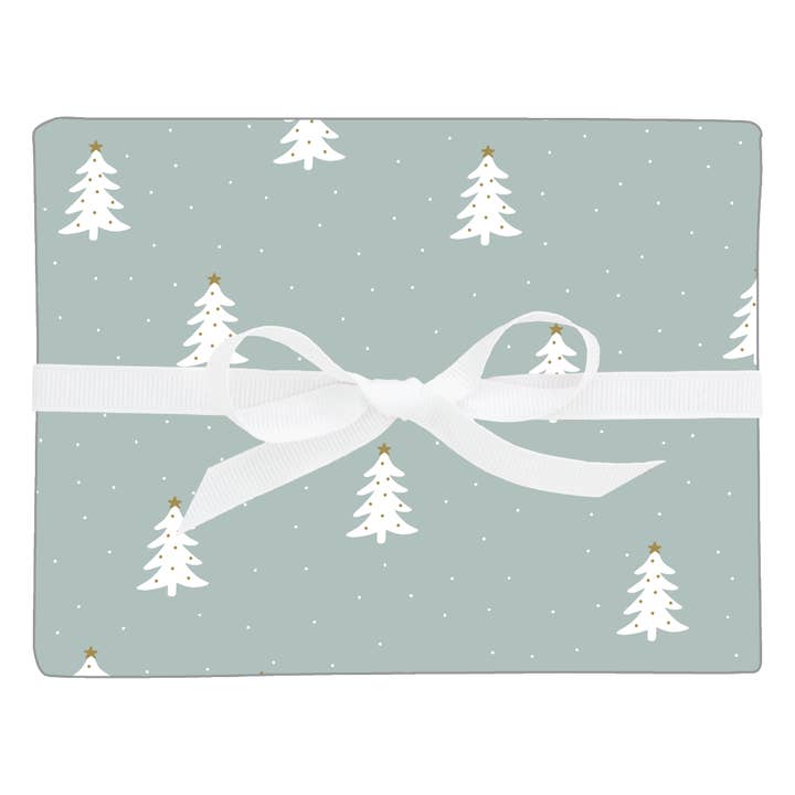 Gift Wrap Single Sheets, Green Christmas Tree for wholesale by Sugar Paper