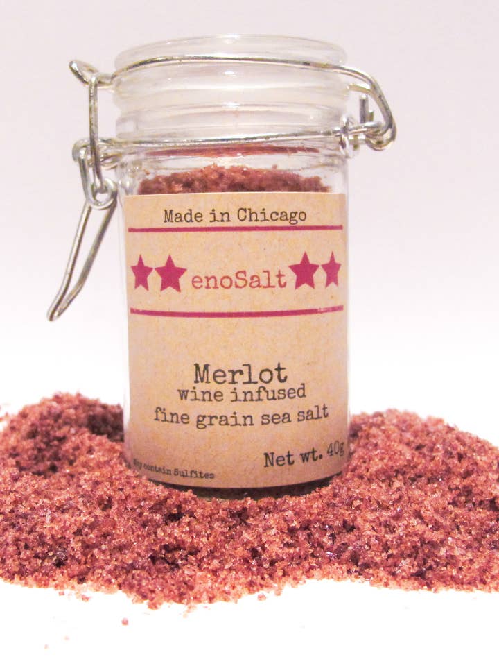 Merlot Wine Infused Salt for wholesale by Enosalt
