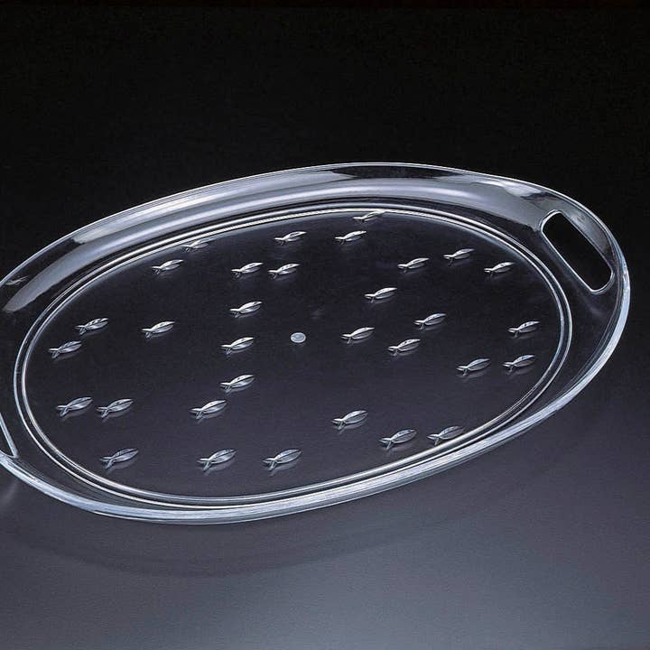 Huang Acrylic - Wholesale Serving Tray - Embossed Fish Oval Tray