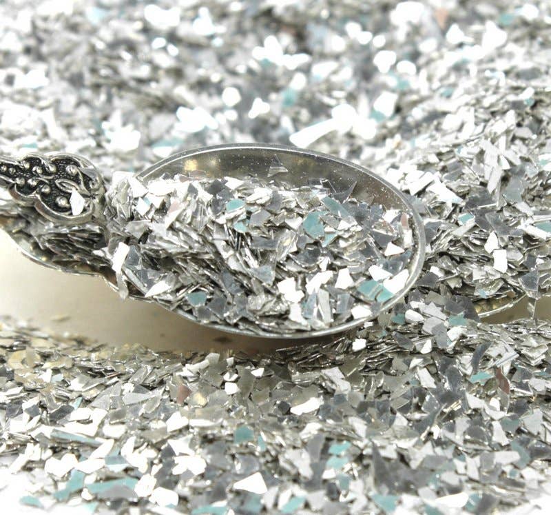 Silver German Glass Glitter - Real Super Shard Glitter for wholesale on Faire4
