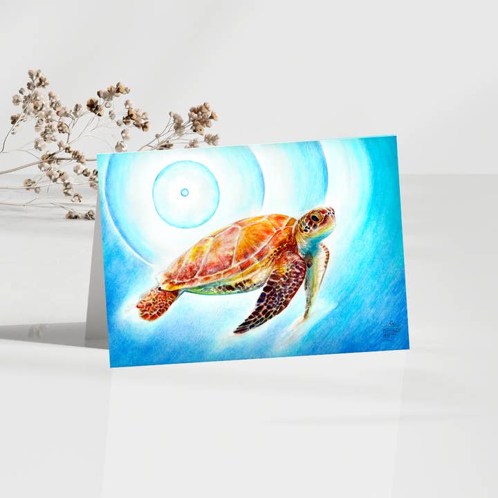 Wilkie Studios - Wholesale Everyday Greeting Card - Ocean Sea Turtle Greeting Card1