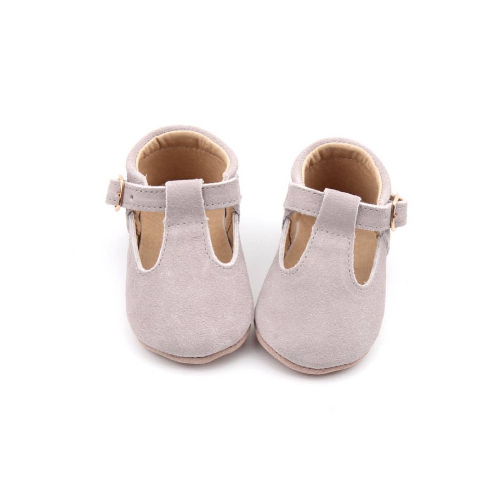 Babyboo Paris - Wholesale Sandals - Baby - Grey suede salomés soft soles1