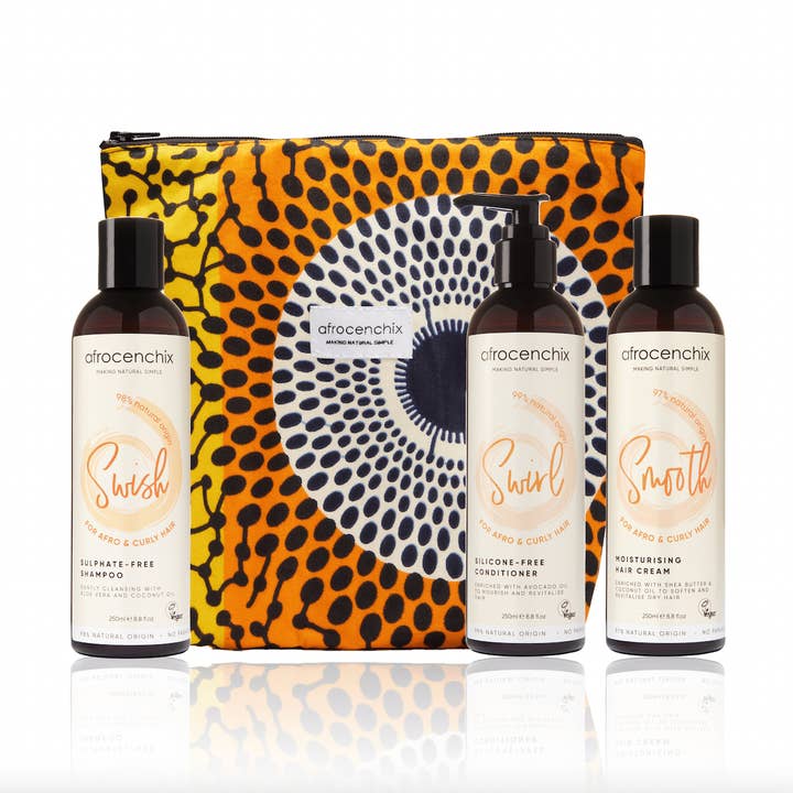 The Recém-Natural Set com Bolsa de Impressão Africana (Edição Presente) por atacado de Afrocenchix