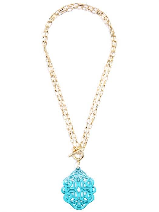 ZENZII Jewelry - Wholesale Pendant/Charm Necklace - Regal Resin Acrylic Pendant Necklace8