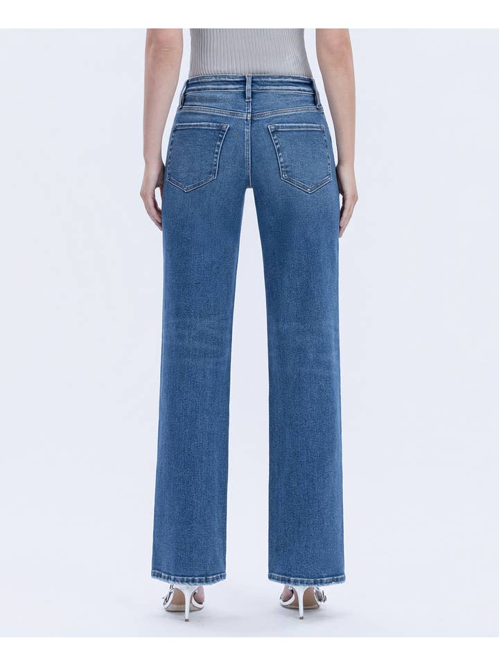 DREAMLAND HIGH RISE FULL LENGTH SLIM WIDE JEANS T6502 for wholesale on Faire1