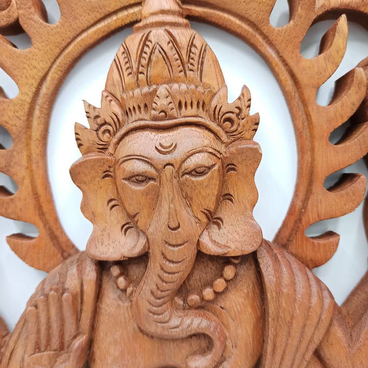 Ancient Wisdom – wholesale Wall Accent – Ganesh Panel - 40cm1