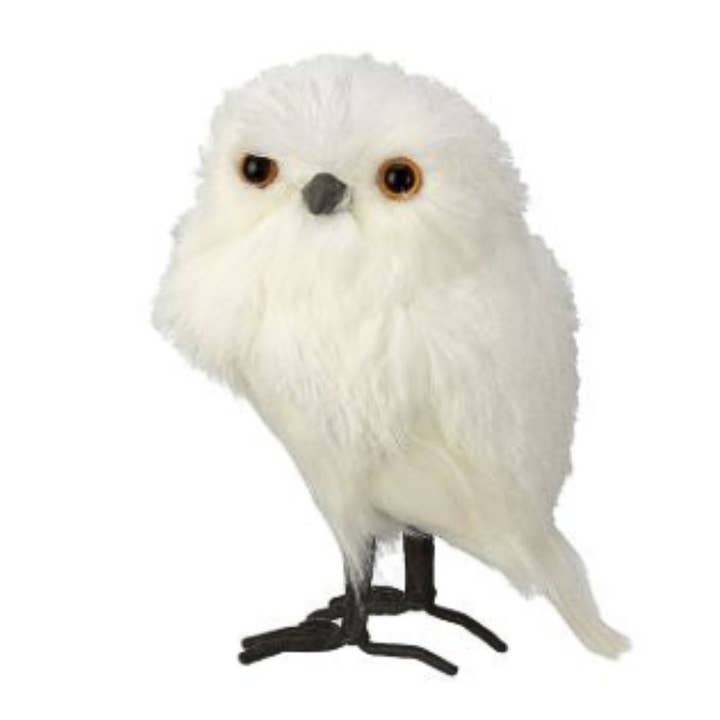 6,7" Weiß Federweißer Eule MTX69458 für den Großhandel von Trendy tree