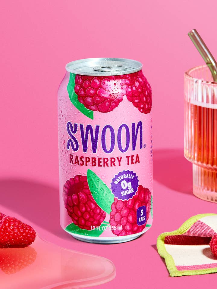 Swoon Zero Sugar Raspberry Tea 12pk for wholesale by Swoon