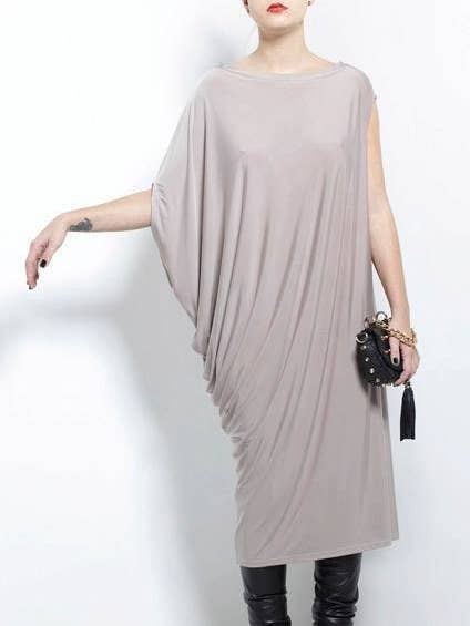 Minimalist Dress, Midi Dress, Grey Dress, Casual Dress for wholesale by RALELE EOOD