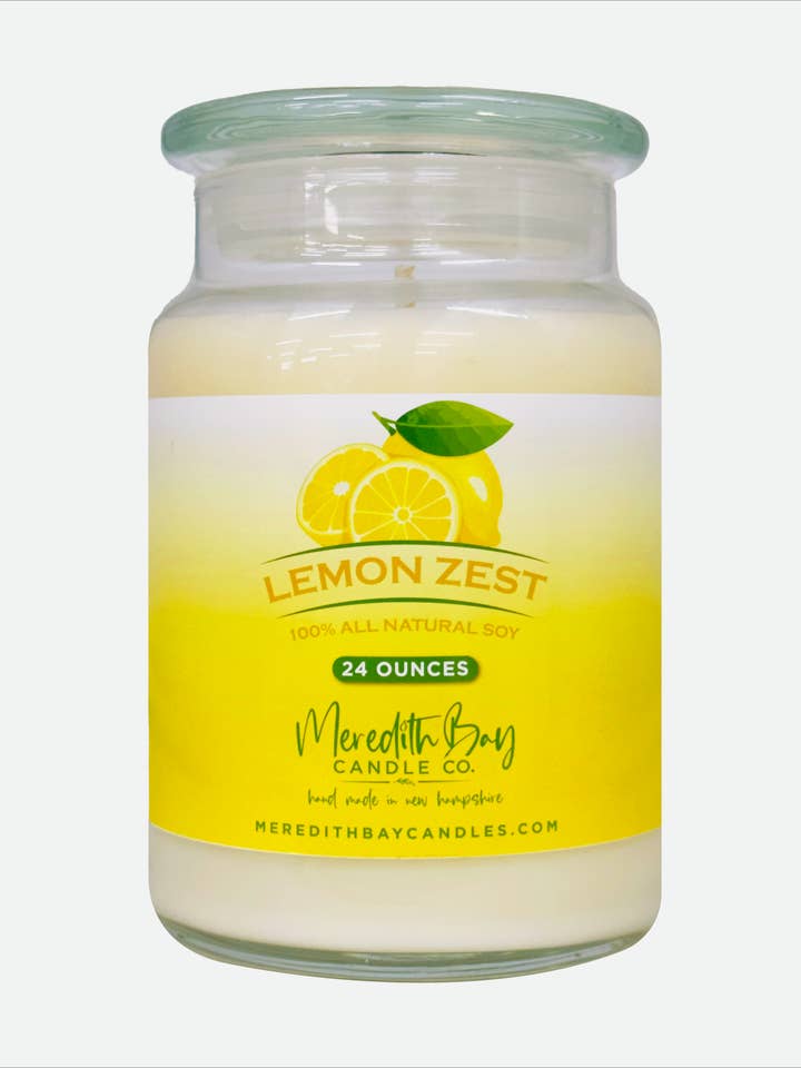 Lemon Zest Sojakerze für den Großhandel von Meredith Bay Candle Co