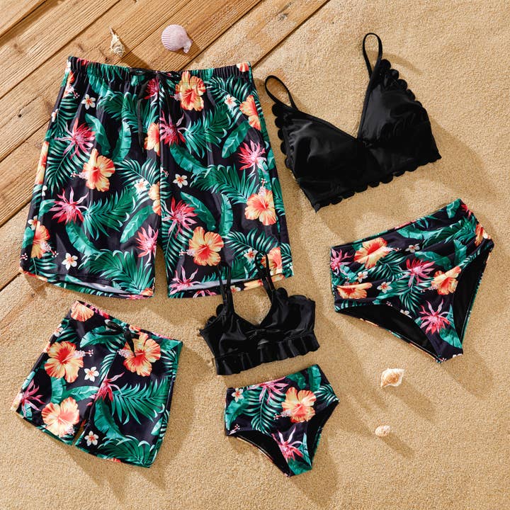 Family Matching Tropical Trunks or Shell-Edge Bikini and other Purchase Wholesale imported ladies tops. Free Returns & Net 60 Terms on Faire trending on Faire.