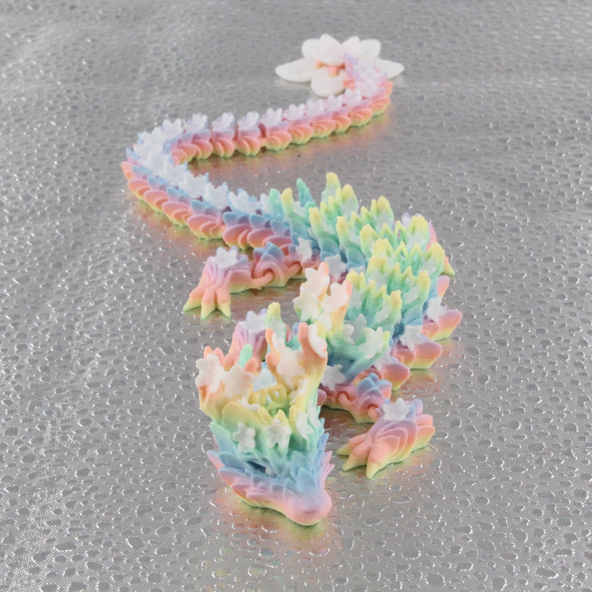 PowerTRC 3D Print - Wholesale Fidget Toy - Kids - 3D Printed Rainbow Blossom Dragon, 3D Printed Dragon1