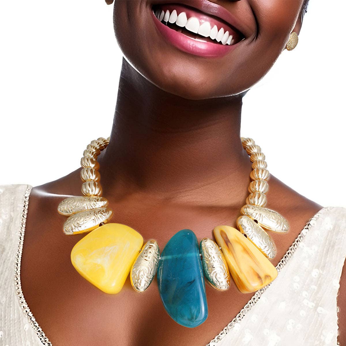 Multi Chunky Bead Bib Set for wholesale on Faire1