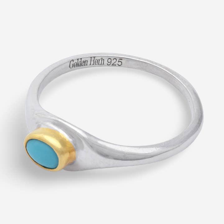 Bague December Birthstone Turquoise pour la vente par Golden Horn Jewellery