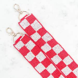 PinktownUSA Checkered Dog Keychain Clip