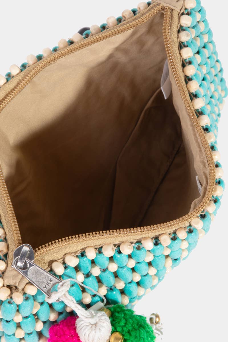 Collections by Fame Accessories - Venta al por mayor Bolso de mano - Mujer - Bolsa rectangular con cuentas de madera4