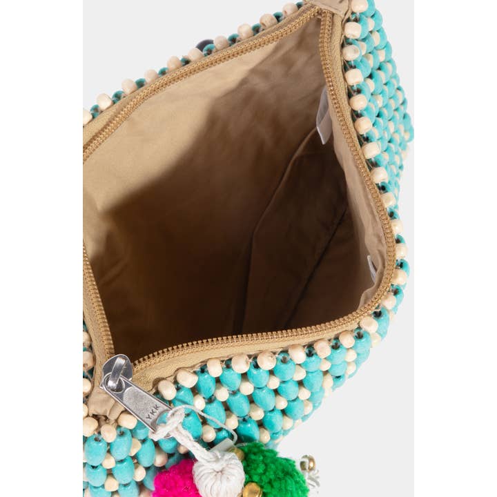 Collections by Fame Accessories - Venta al por mayor Bolso de mano - Mujer - Bolsa rectangular con cuentas de madera4