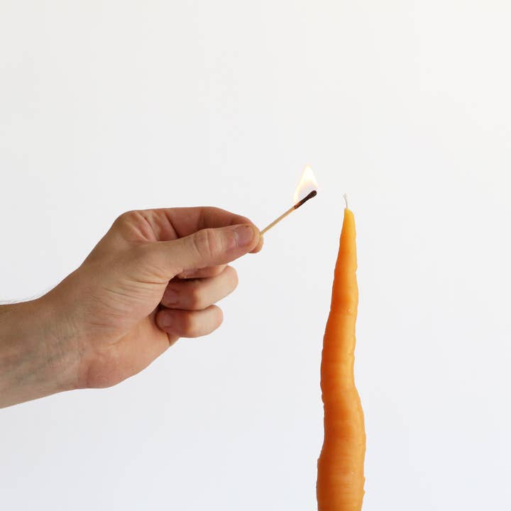 Artifaqt - Wholesale Tapered Candle/Candlestick - Carrot Taper Beeswax Candles (Pair)