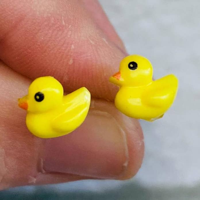 Yellow Duck resin earrings for wholesale by Jewells