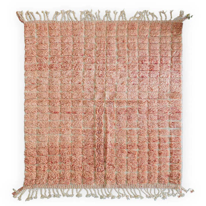 Moroccan Woven Treasures - Wholesale Area Rug - Peach Moroccan Rug, Shag rug, Berber rug, 9x12 area Rug