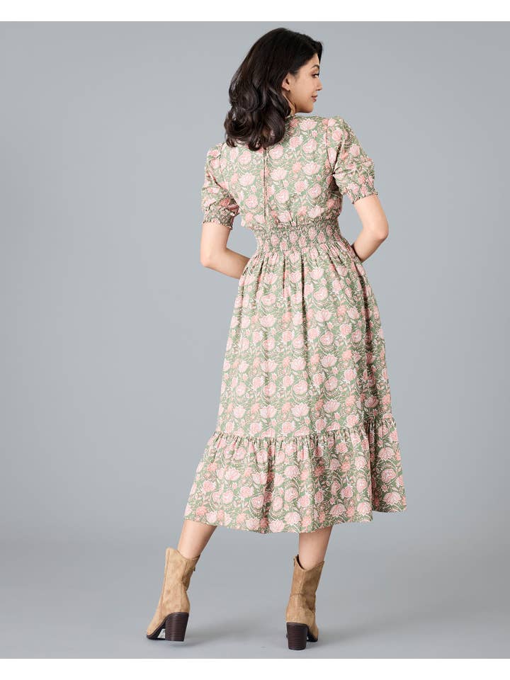 Green Pink Combo Violet Dress for wholesale on Faire