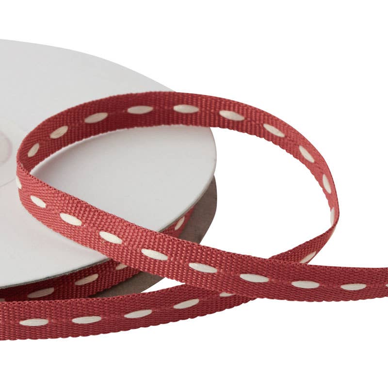 Factory Direct Craft - Wholesale Ribbon – Gift wrapping - 15yds Vintage Stitched Ribbon Spool- Choose Color6