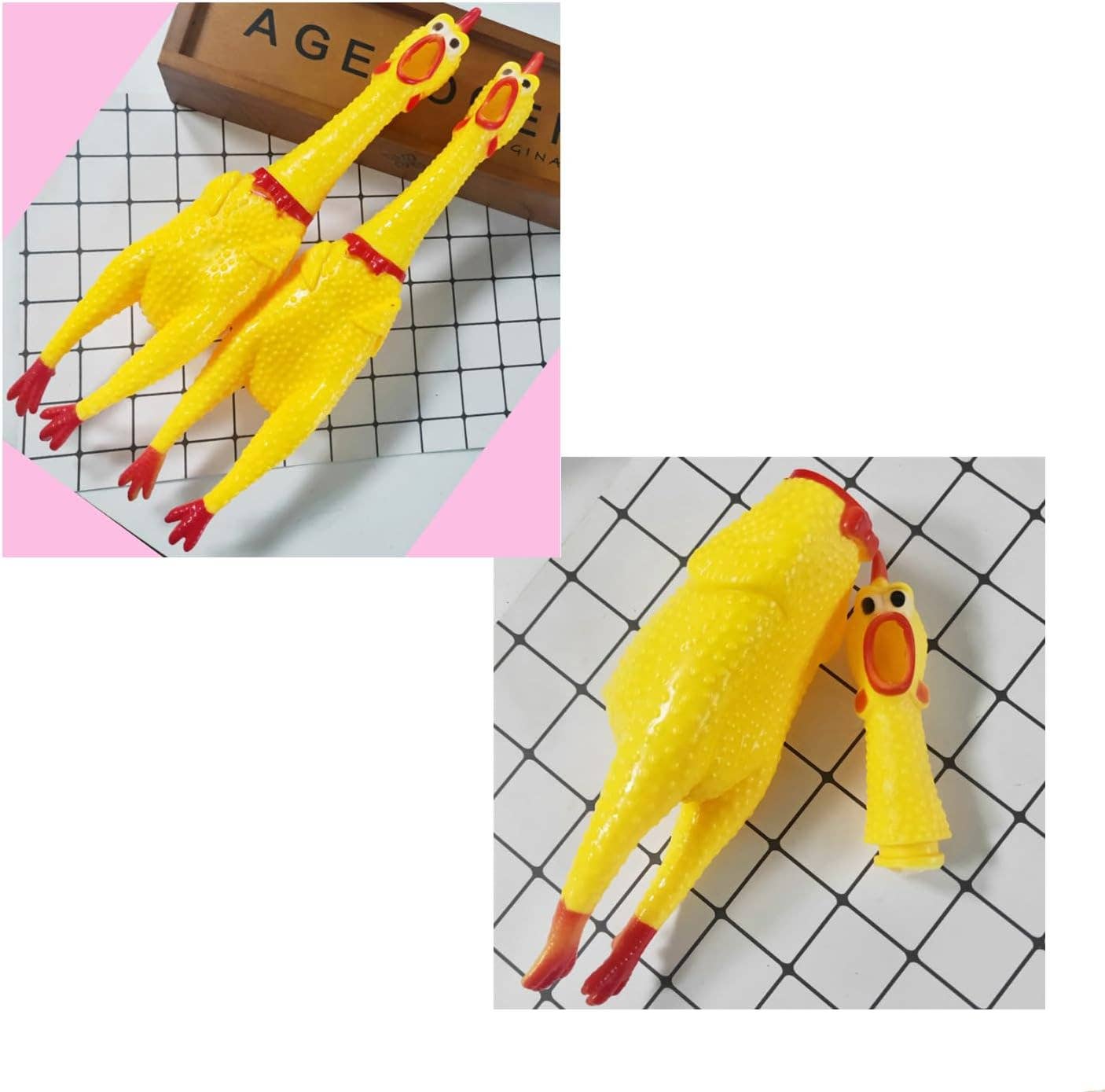 Tsyware - Wholesale Squishy Toy - Kids & Baby - Screaming Chicken Toy Rubber Squawking Chicken Big 12-inch 6