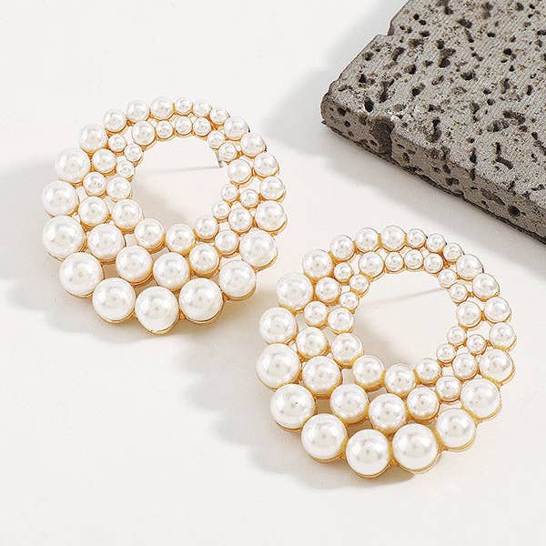 WHITE Geometric Hollow Drop Earrings for wholesale on Faire3