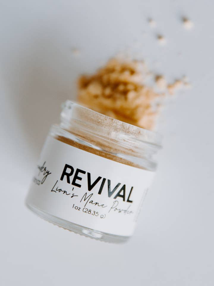 Daily Dose Adaptogen Powder – Revival Lion's Mane Powder 1oz for wholesale by The Goodery