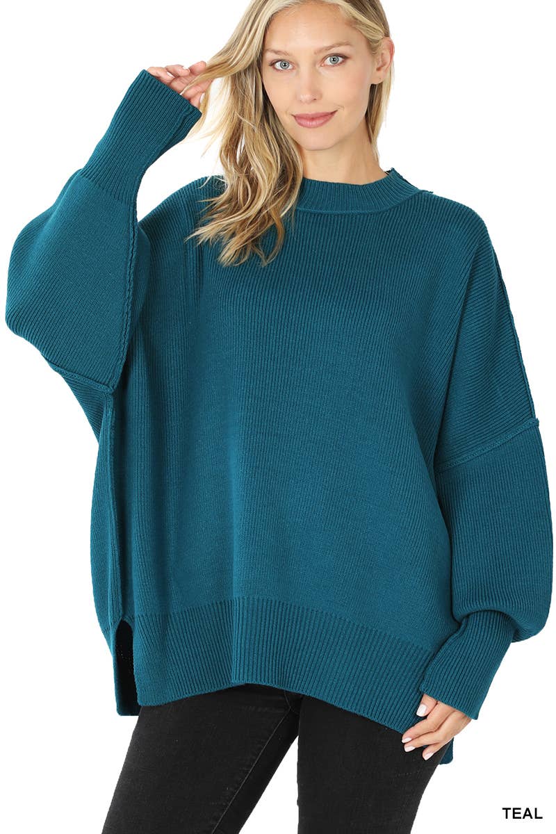 Vanilla Monkey - Wholesale Knit Sweater - Women's - Side Slit Oversized Sweater7