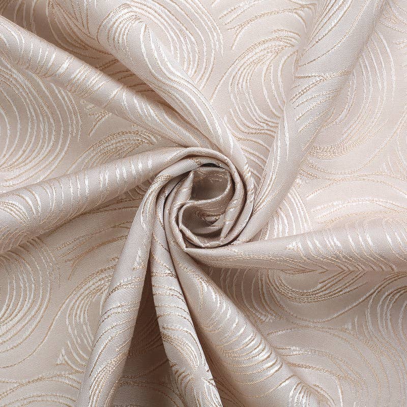 BOD HOME - Venta al por mayor Cortinas - Cortina hecha con estampado de rayas giratorias, marrón claro, 140 x 260 cm3