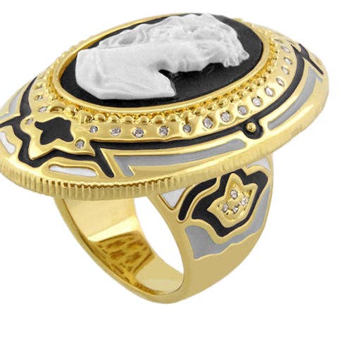 Cameo Rom Ring for engroshandel hos Lauren G Adams