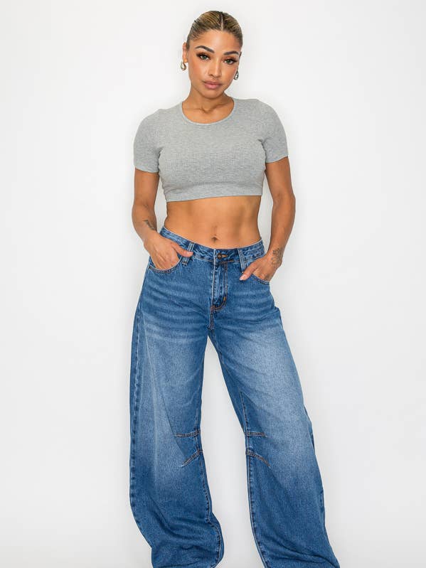 Willow Knee Dart Baggy Jeans for wholesale by Machine Jeans