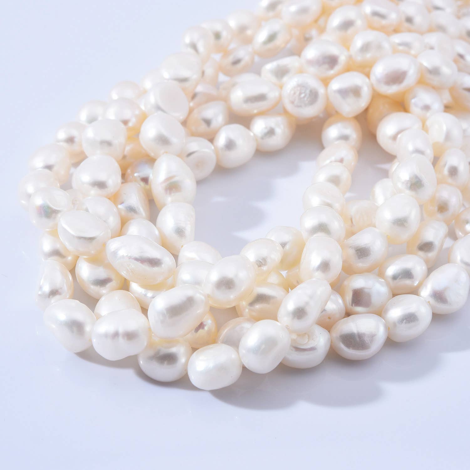 findings4uGem – wholesale Pärlband/Pärlhalsband – Naturliga potatisformade barockpärlor, FWP0201