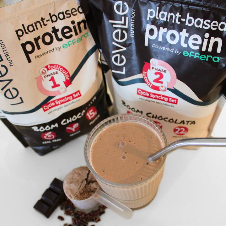 Levelle Nutrition - Wholesale Protein/Superfood Powder - Boom Chocolata Vegan Protein Set - 24ct Case– SPECIAL BUY11