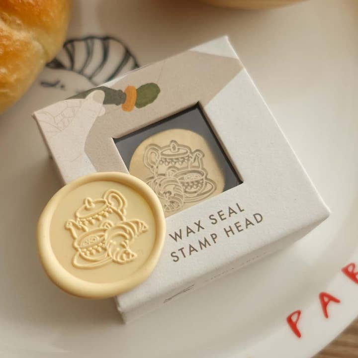 Afternoon Tea wax seal stamp, wax seal kit or stamp head for wholesale by Fiona Ariva