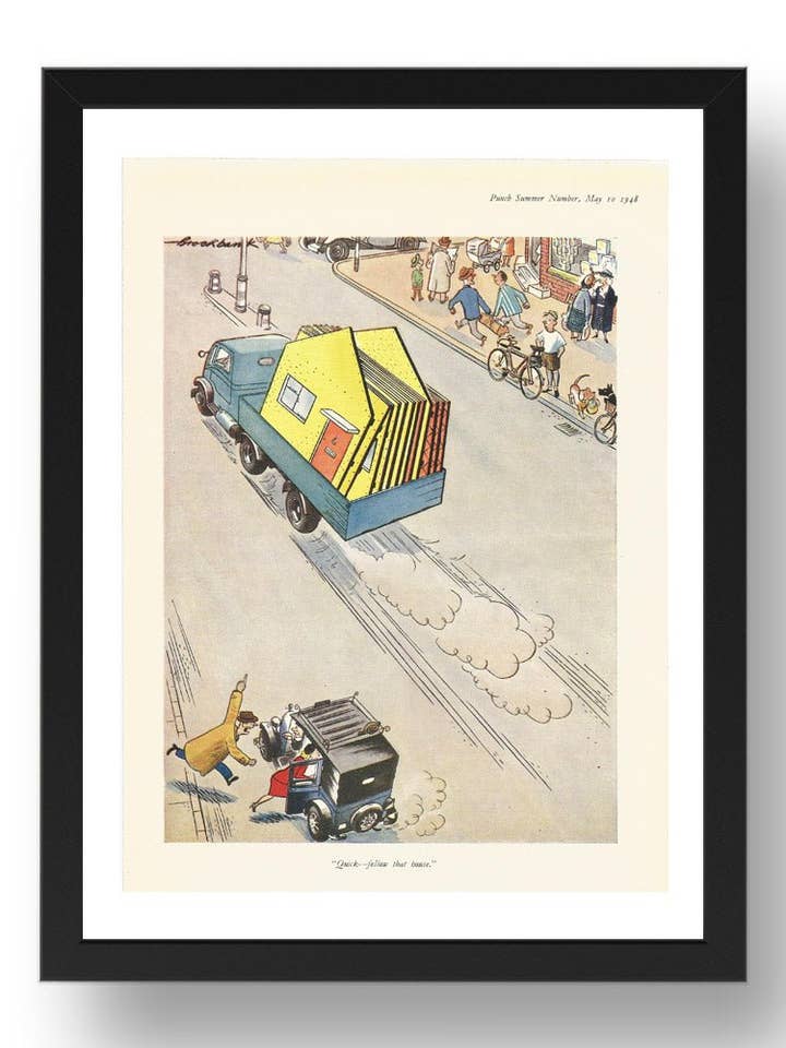 mobilehome1948, vintage historische poster in 17x13" (A3) lijst voor wholesale door PERIOD PRINTS