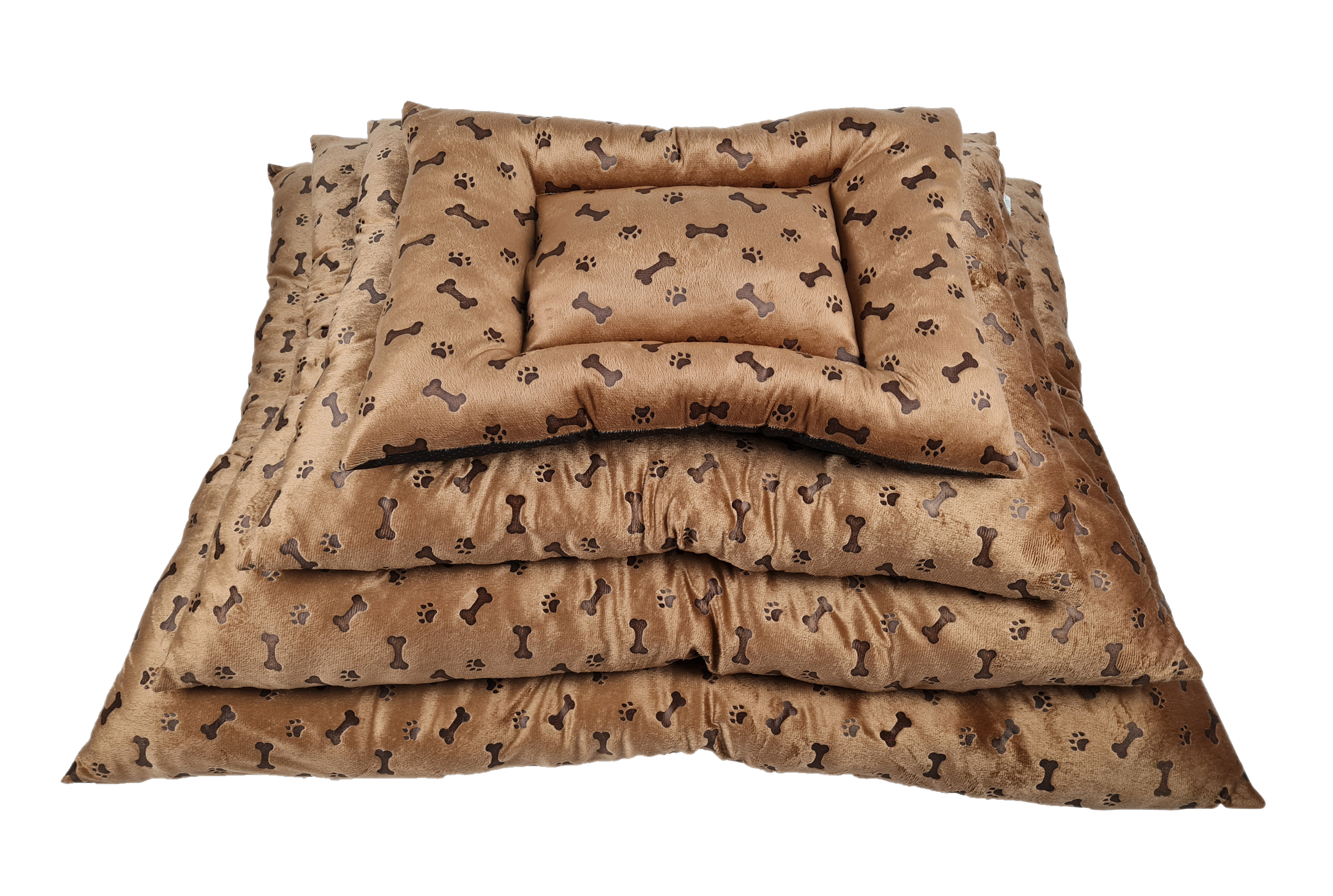 Castanho Pack de 4 Colchão de Cão de Microfibra Cor Castanha para venda a revendedores na Faire1