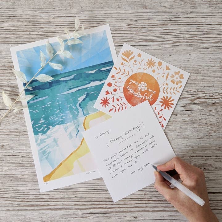 Slow Sunday - Wholesale Art Print - ‘High Tide’ Sea At High Tide Limited Edition Fine Art Print4