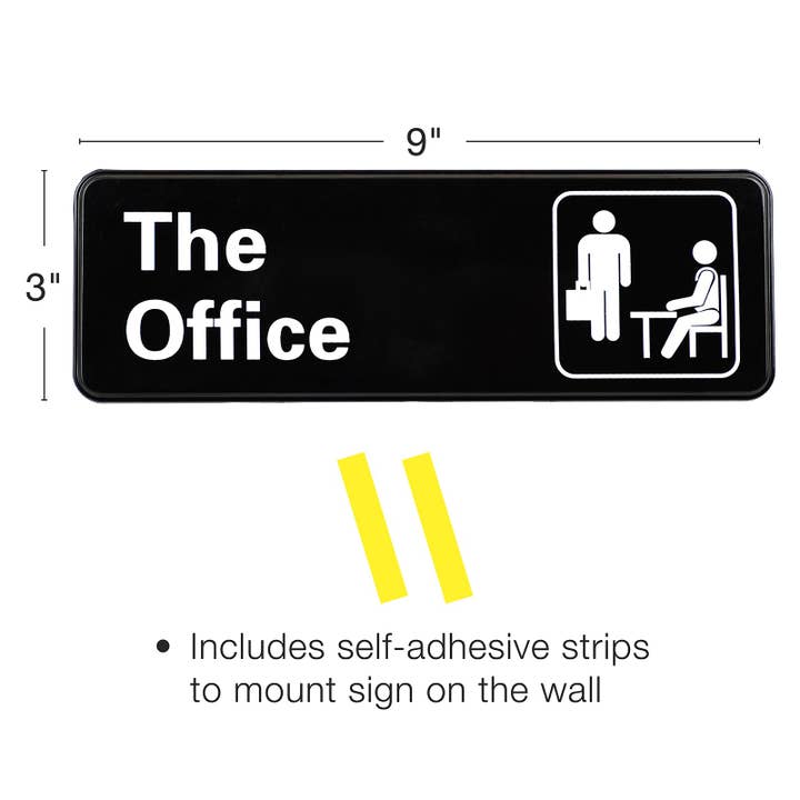 Zwart Het kantoorbord: eenvoudig te monteren bord met symbolen, 9 „x3" teken voor groothandel op Faire1
