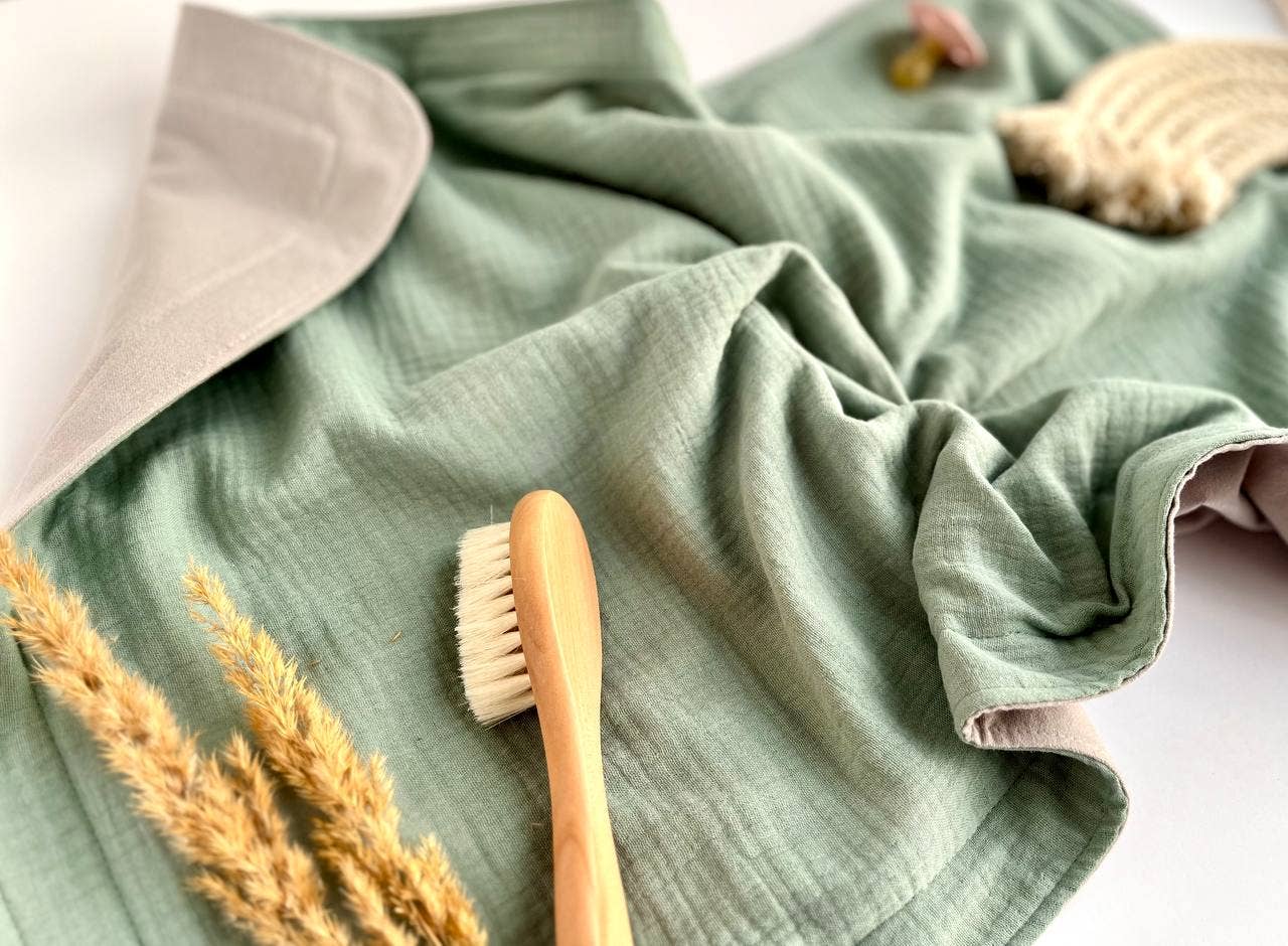 Pastel Baby - Wholesale Changing Mat/Pad - Baby - Baby Muslin Diaper Changing Pad 1 piece - Sage1