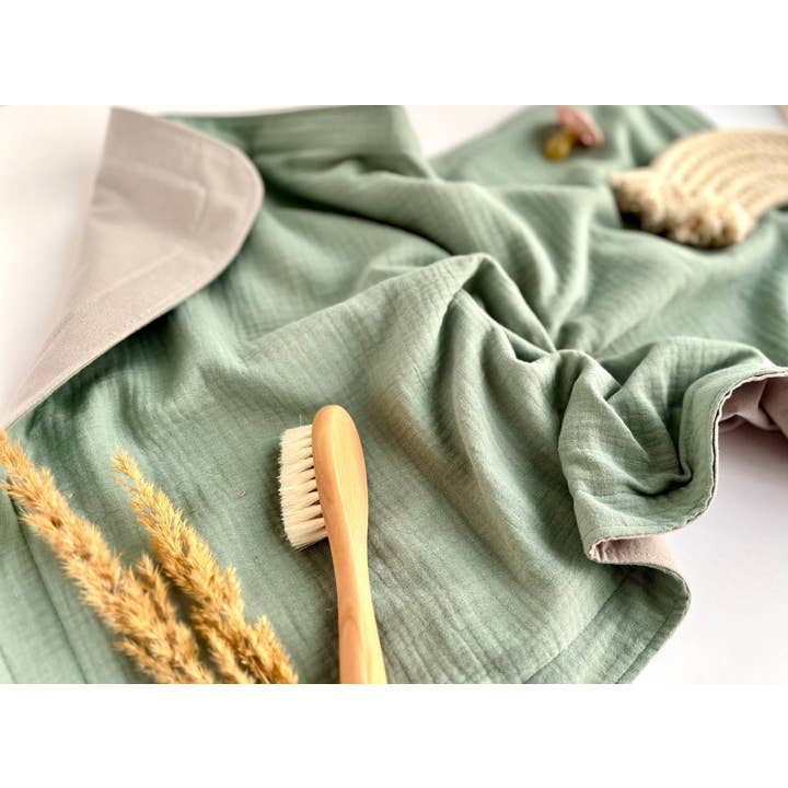 Pastel Baby - Wholesale Changing Mat/Pad - Baby - Baby Muslin Diaper Changing Pad 1 piece - Sage1