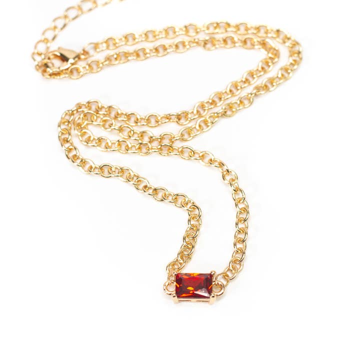Savvy Bling - Wholesale Pendant/Charm Necklace - CZ Chain Link Necklace