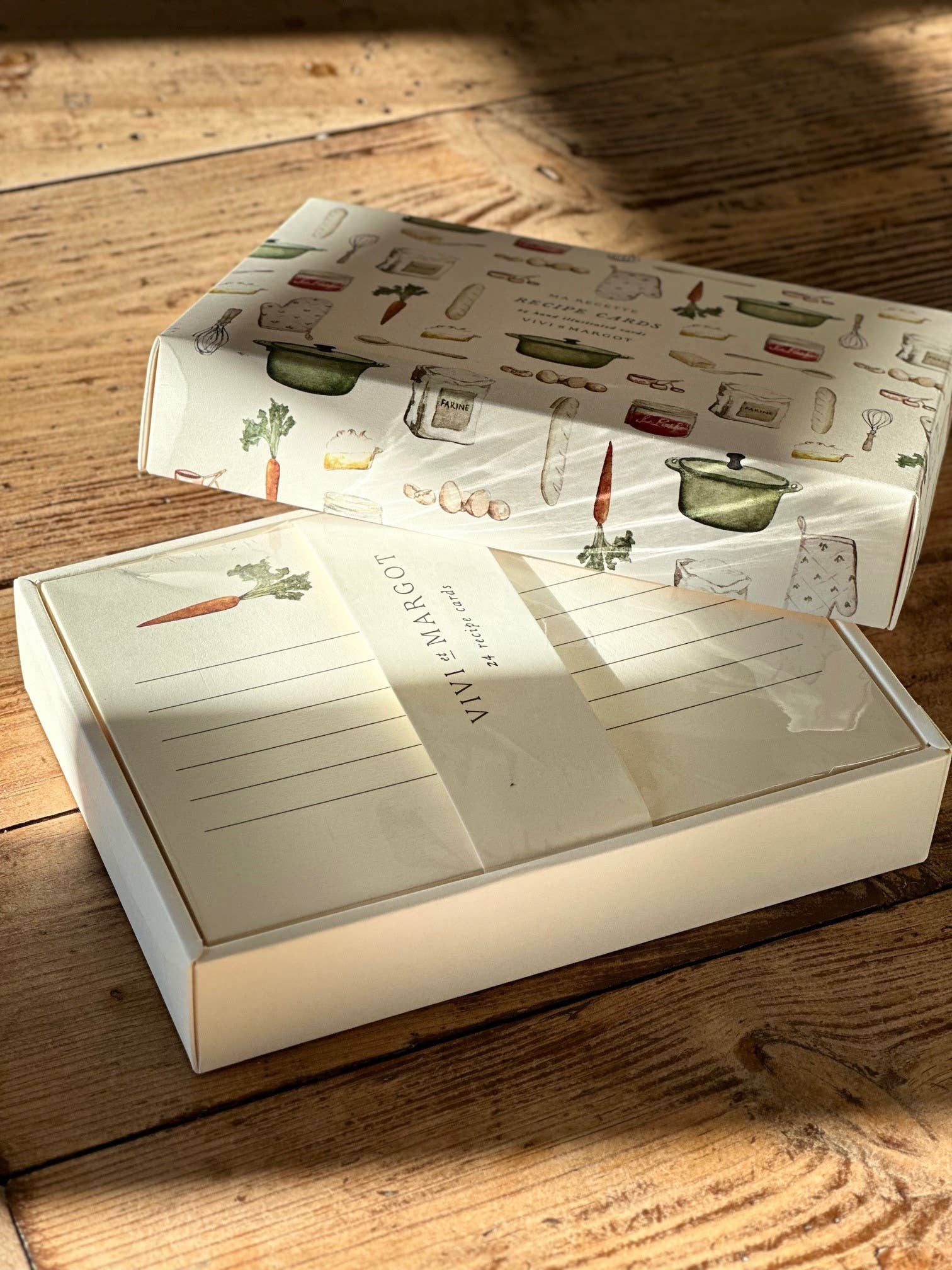Vivi et Margot - Wholesale Recipe Card - Hand Illustrated Recipe Card Box Set 241