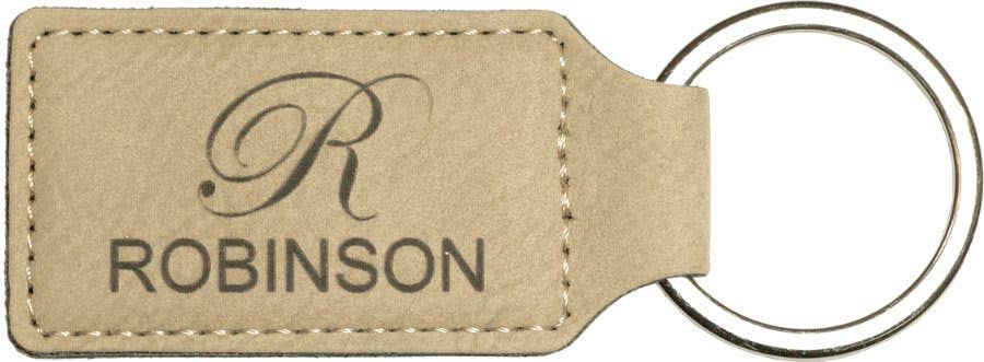 Cabin and Reel Engraving - Wholesale Keychain - Unisex - Customized Leatherette Rectangle Keychain2