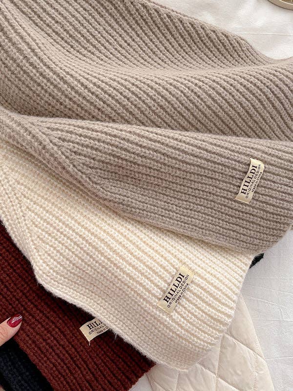 StyleGalX - Venta al por mayor Bufanda - Mujer - Chal y bufanda de punto con cuello alto en colores sólidos para invierno13