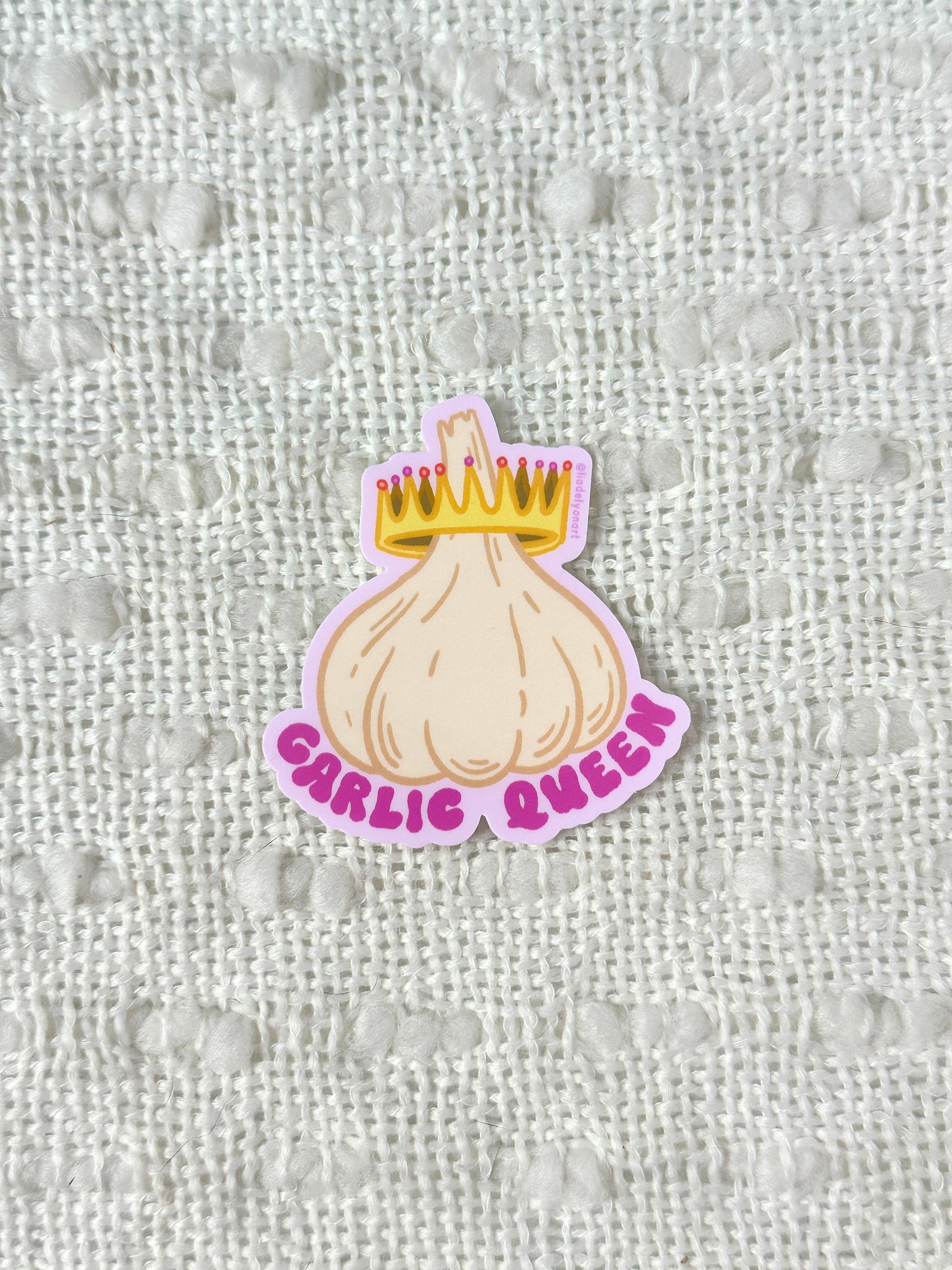 liadelyonart - Wholesale Sticker - Garlic Queen Vinyl Sticker, 3x2.85 in.8